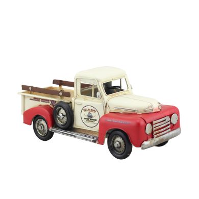 Small Vintage Iron Trucks (White/Red)