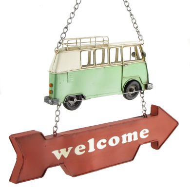 Iron Hanging “welcome” Sign (Car)