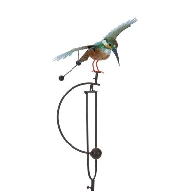 4.5ft. Tall Bird Metal Rocking Stake - Hummingbird