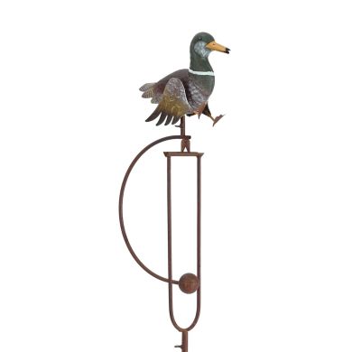 4.5ft. Tall Bird Metal Rocking Stake - Mallard Duck