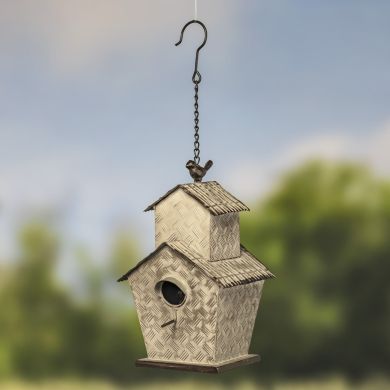 Hanging Galvanized Birdhouse (Style 1)