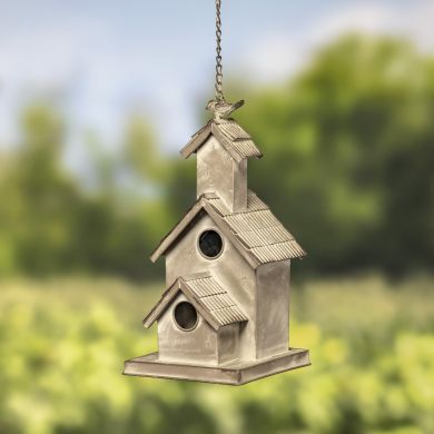 Hanging Galvanized Birdhouse (Style 4)