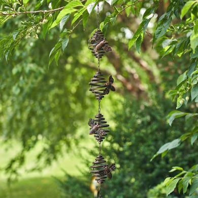 76 Long Antique Bronze Hanging Honeybee Rain Chain