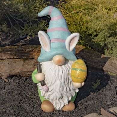 Easter Gnome with Bunny Ears and Painted Eggs - Boy with Bunny Ears