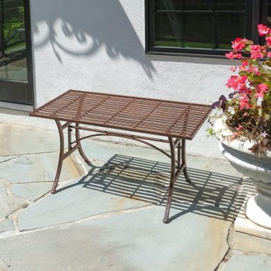 Valley Forge Iron Garden Table in Antique Bronze