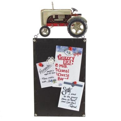 Iron Tractor Hanging Magnetic Note Boards (White)