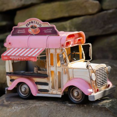 Vintage Style Ice Cream & Coffee Truck (Pink Espresso)