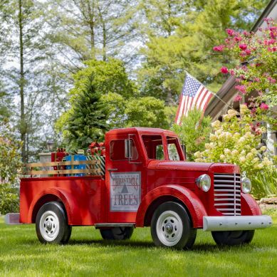 Large Red Iron “Charleston” Truck with LED Lights