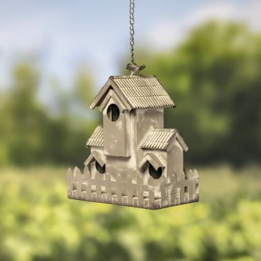 Hanging Galvanized Birdhouse (Style 5)