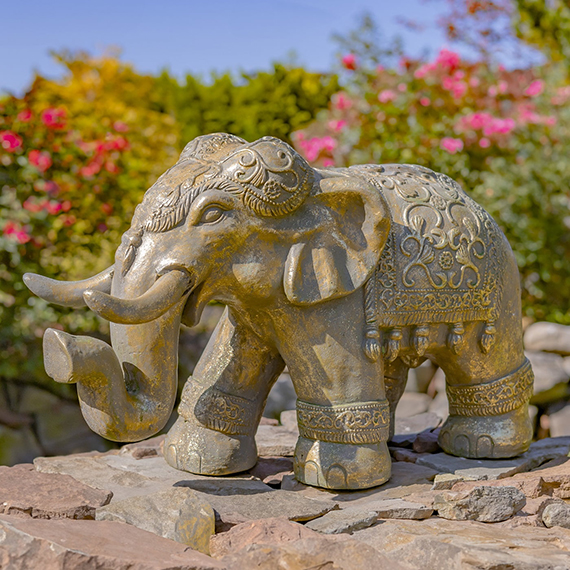 Magnesium Boho Elephant Statue
